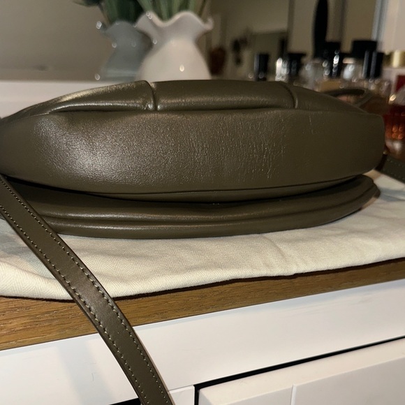 NEW Loewe PASEO CONVERTIBLE LEATHER SHOULDER BAG IN 3969 DARK KHAKI G - Picture 6 of 7